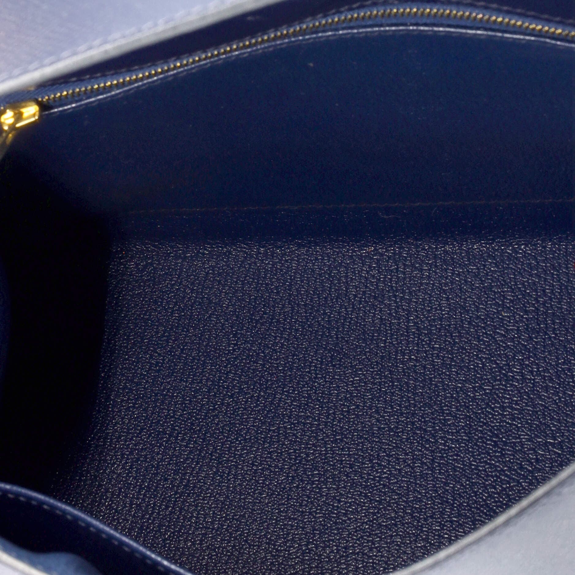 Pre-Owned Hermes Kelly Handbag Blue Epsom with Gold Hardware 28, Alternate, color, 