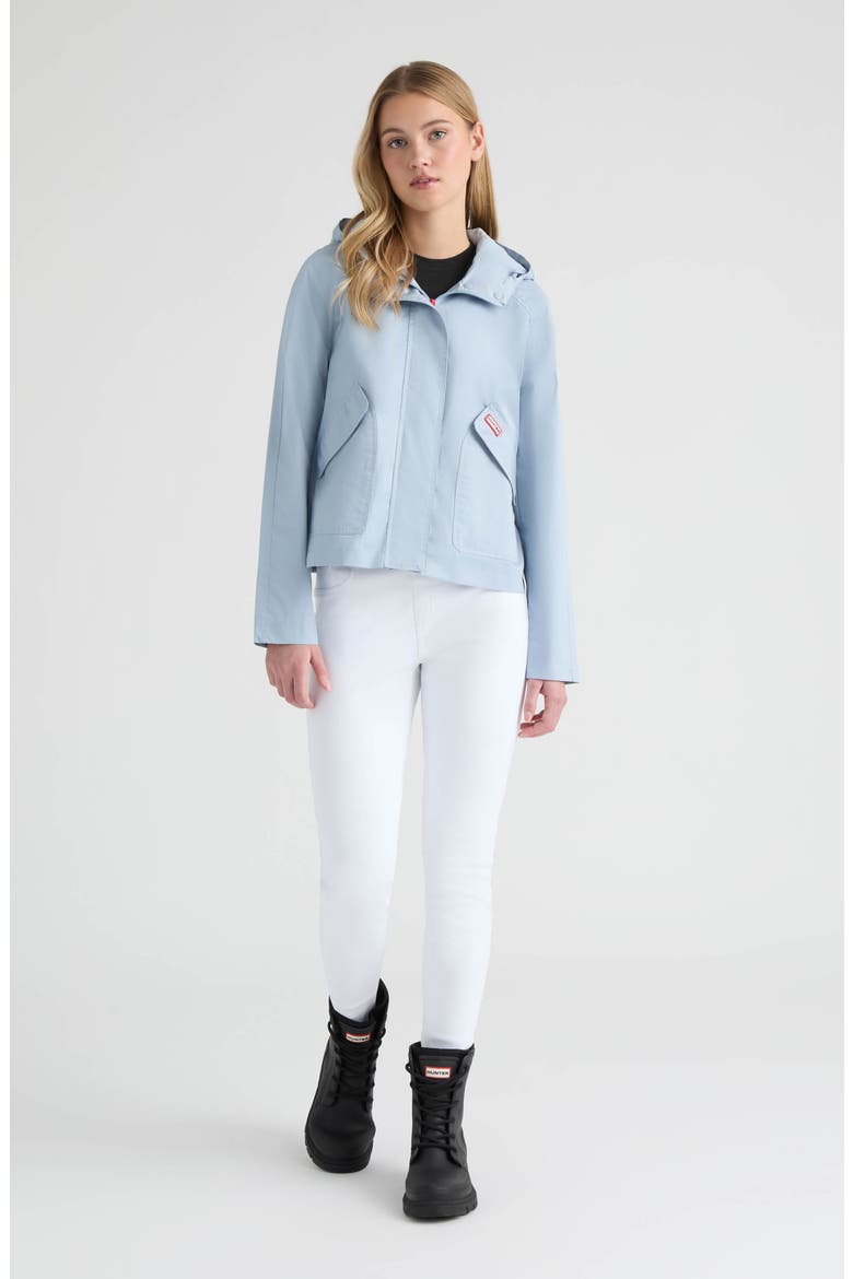 Julia Hooded Waterproof Rain Jacket, Alternate, color, WASHED BLUE