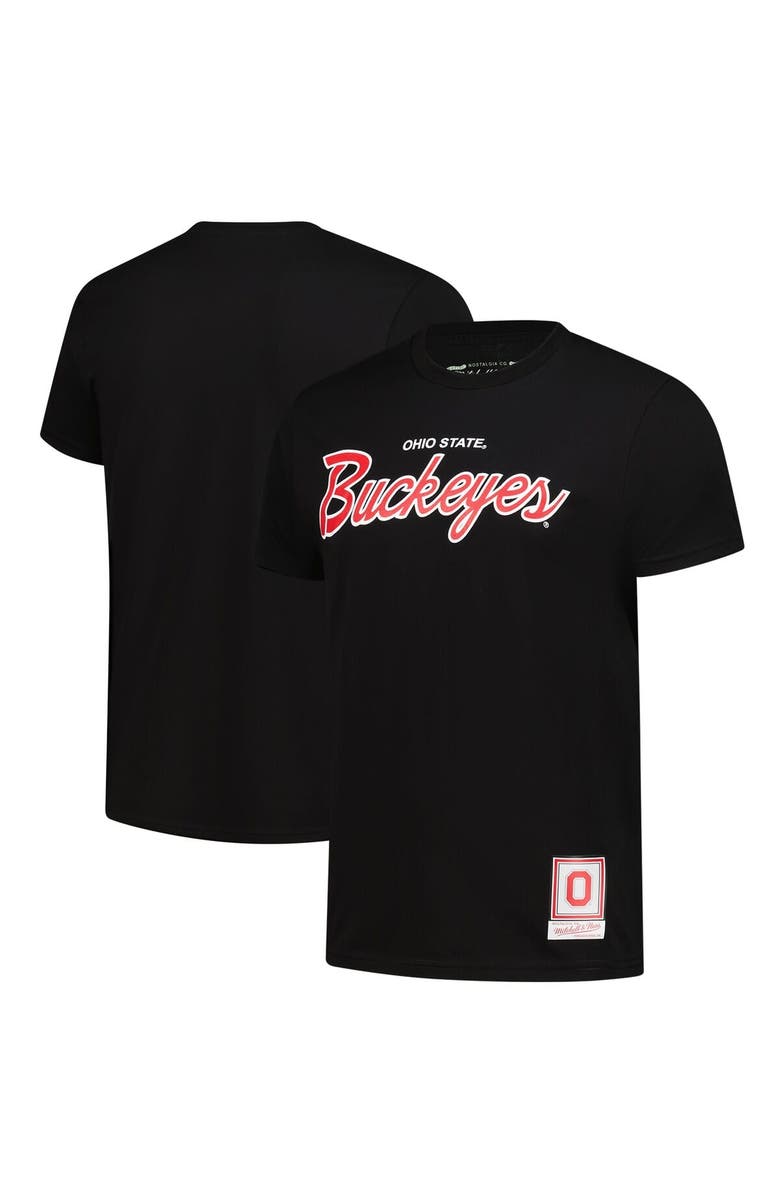 Mitchell & Ness Men's Mitchell & Ness Black Ohio State Buckeyes Elite Script T-Shirt, Main, color, Black