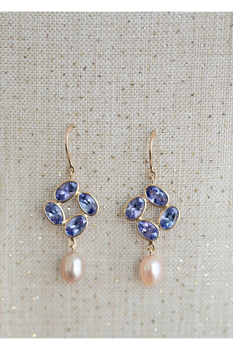 Tanzanite Spark Earrings, Alternate, color, Tanzanite