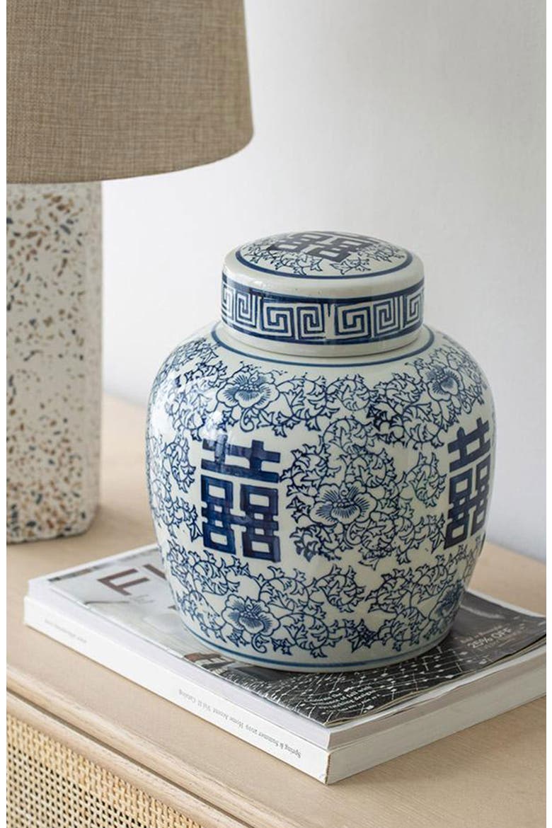 Berit Lided Porcelain Jar, Alternate, color, BLUE