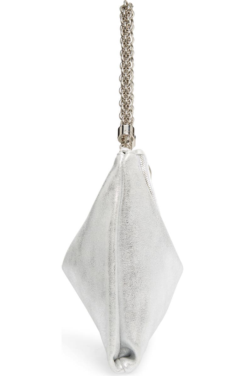 Jimmy Choo Callie Evening Metallic Leather Clutch, Alternate, color,