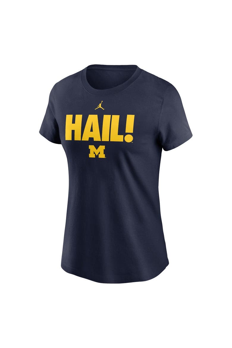 Women's Jordan Brand Navy Michigan Wolverines Local Ultimate Chant T-Shirt, Alternate, color, Navy