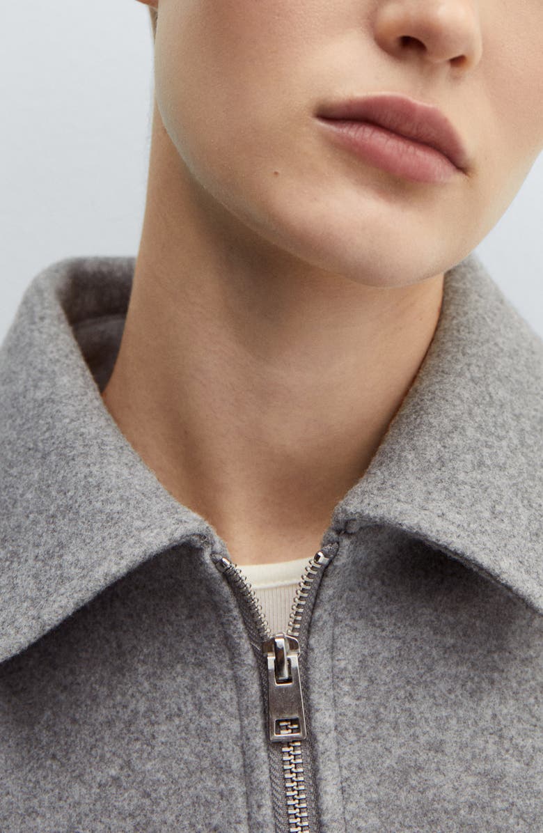 MANGO Structured Zip Jacket, Alternate, color, 