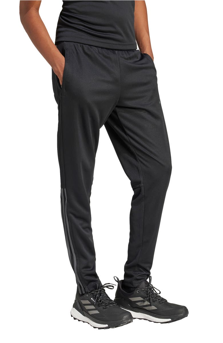 adidas Sereno AEROREADY 3-Stripes Sweatpants, Alternate, color, Black/ Grey Six