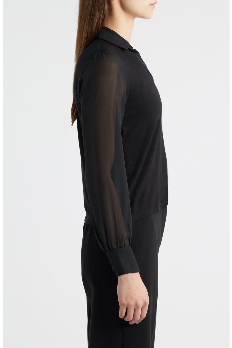 Layered Look Sweater Vest, Alternate, color, RICH BLACK