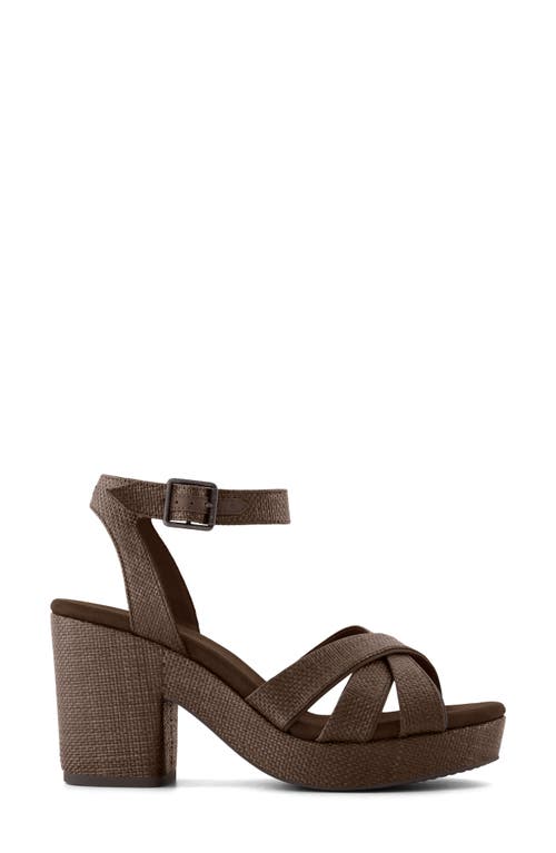 Toms Majorca Ankle Strap Platform Sandal In Brown