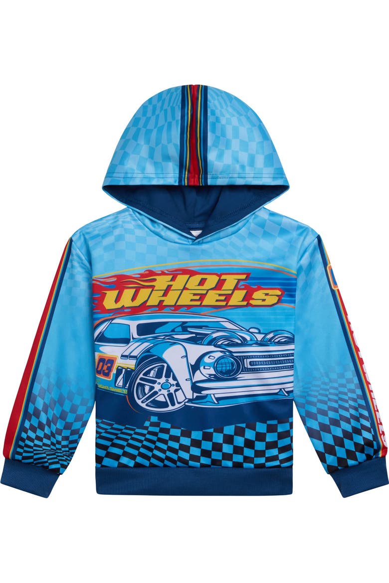 Racing Fleece Hoodie and Pants Set, Alternate, color, Navy Checkerboard