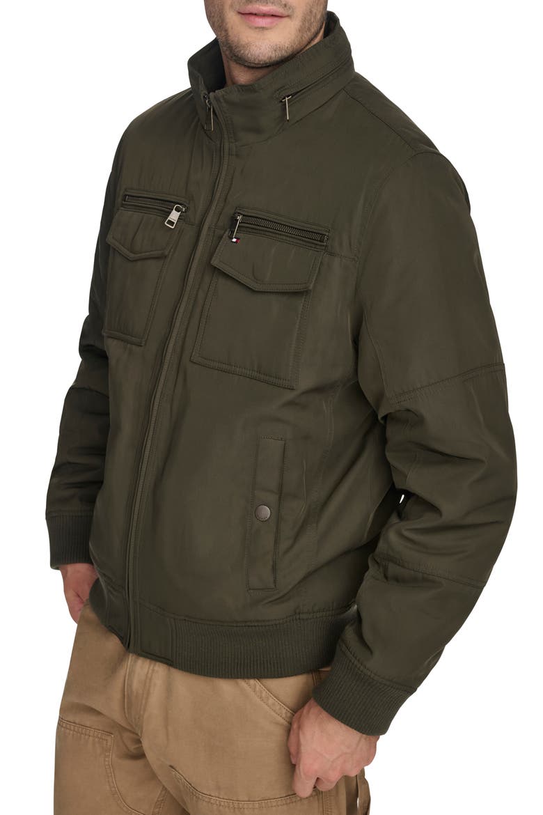 Performance Bomber Jacket, Alternate, color, ARMY GREEN