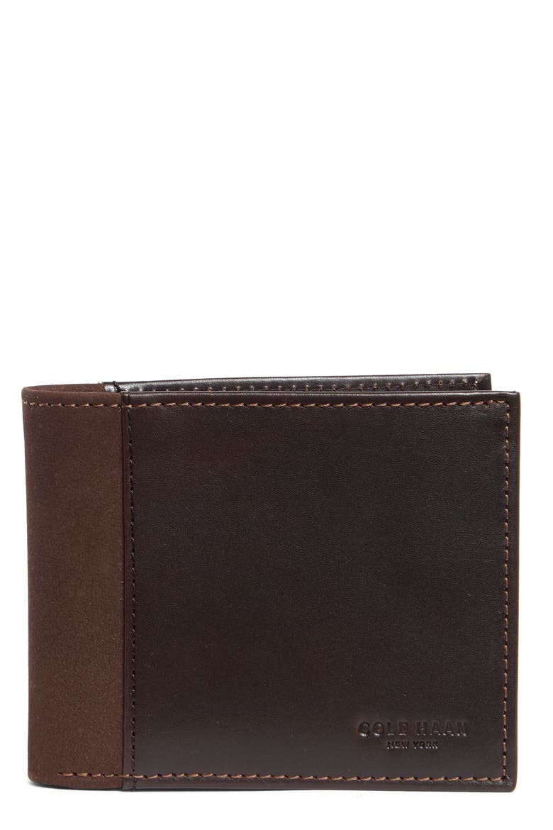 Charles Leather Passcase Bifold Wallet, Main, color, CHOCOLATE