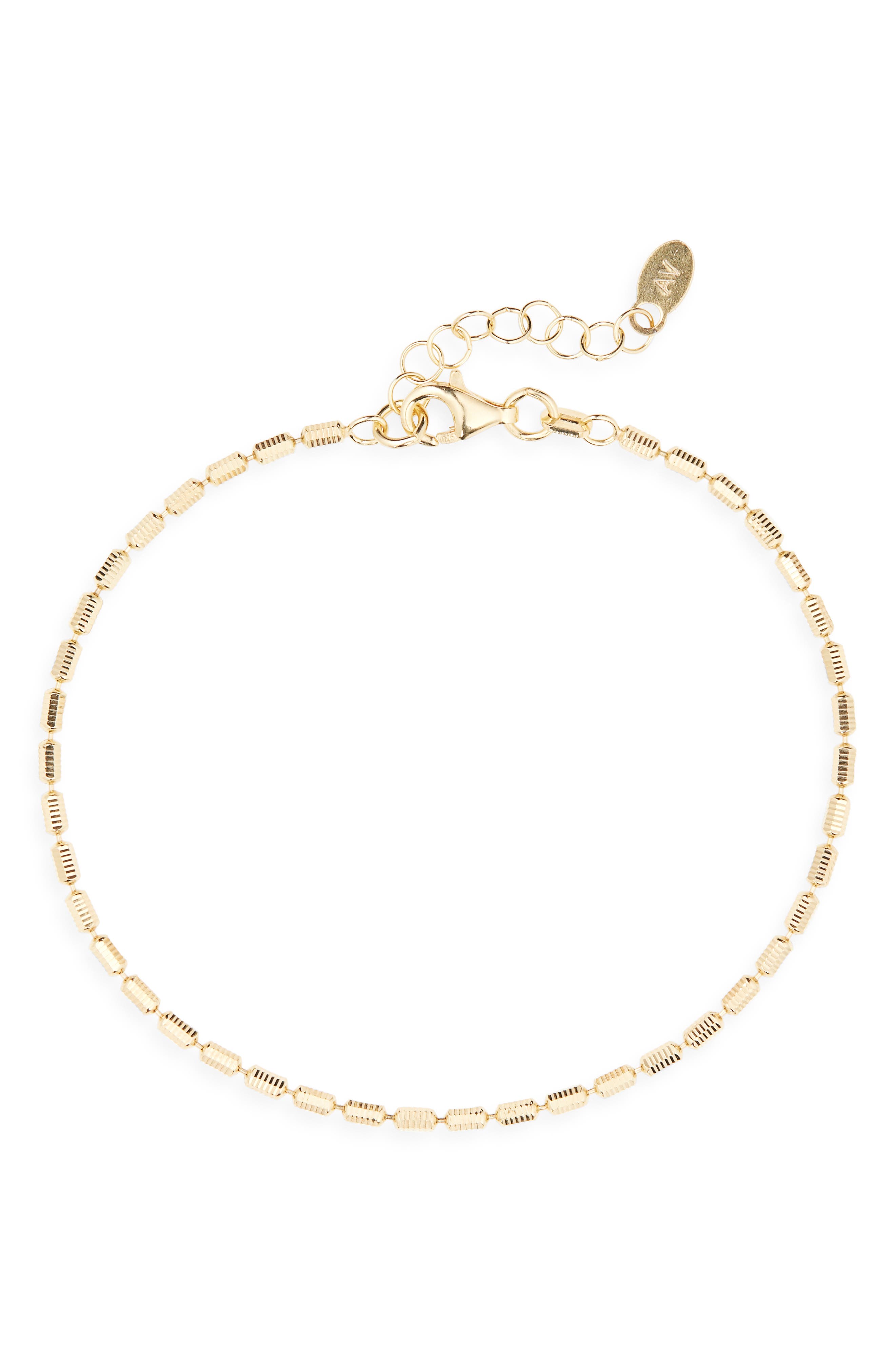 ARGENTO VIVO Diamond Cut Bar Line Bracelet