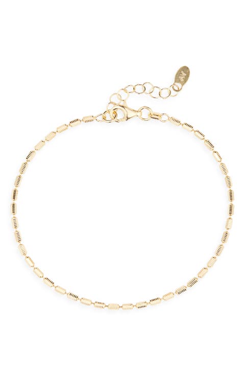 Diamond Cut Bar Line Bracelet