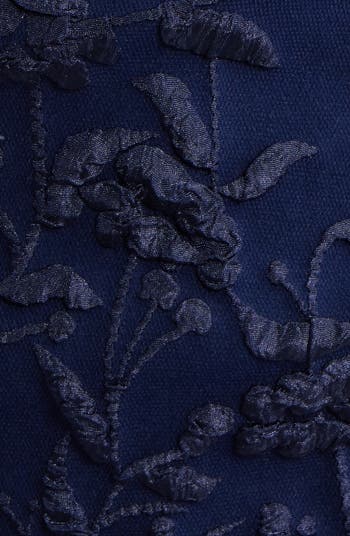 Floral Jacquard Cocktail Sheath Dress