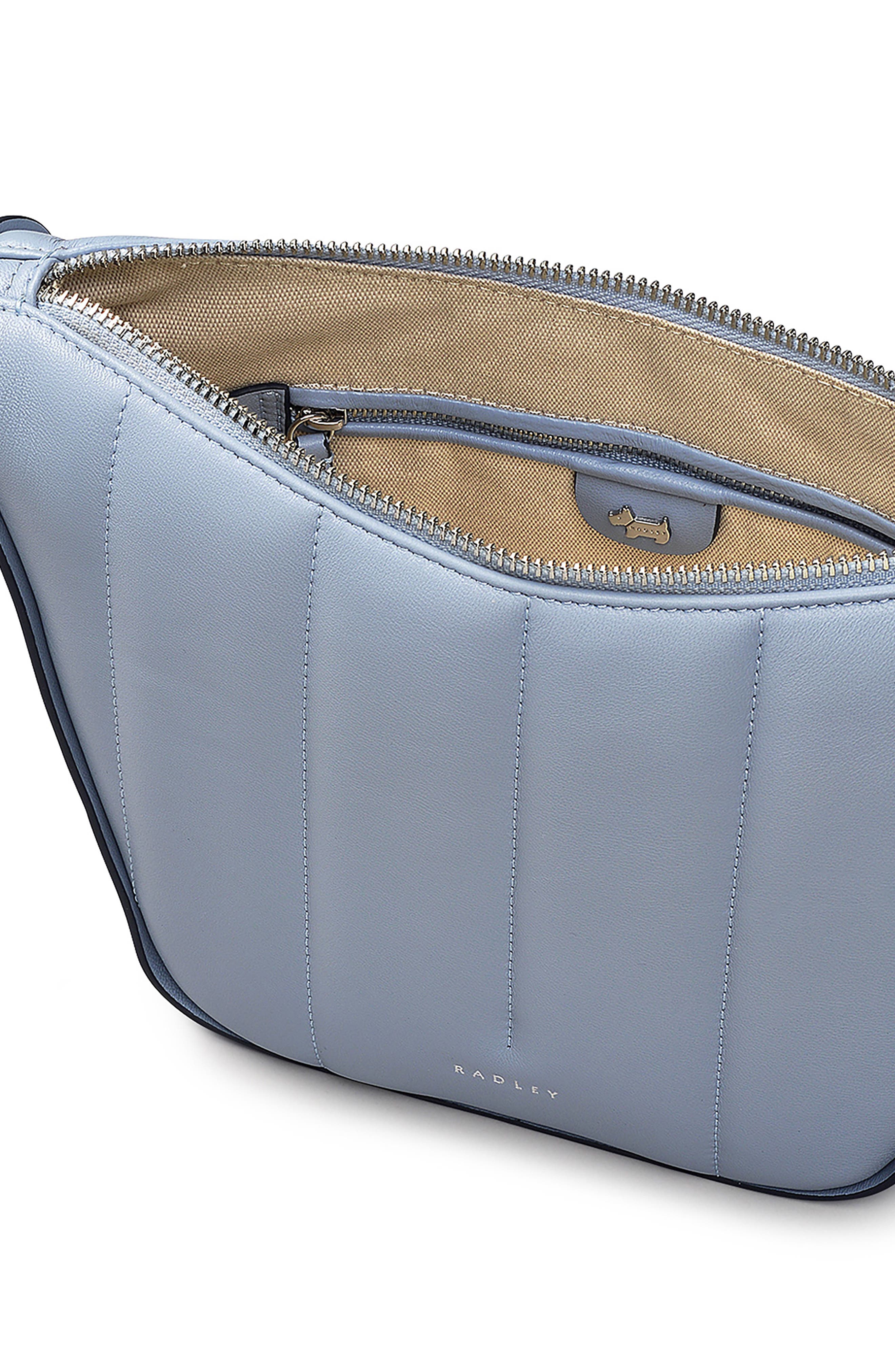 Radley Medium Oak Street Quilted Leather Tote, Alternate, color, Smoke Blue