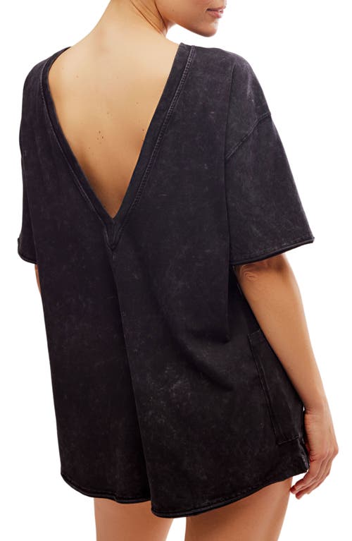 Free People Fp Movement Hot Shot Tee Romper In Black