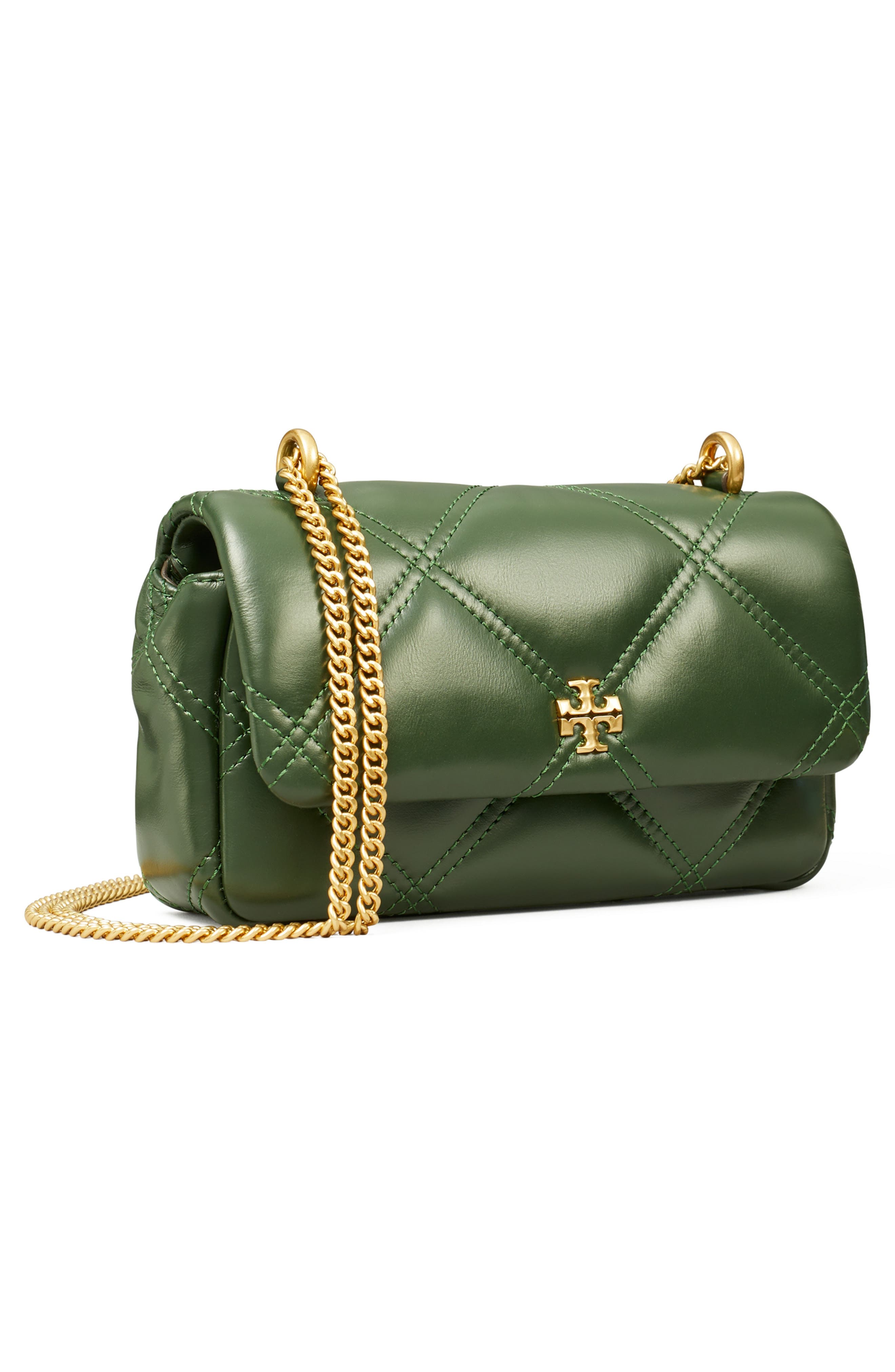 Tory Burch Mini Kira Diamond Quilted Leather Crossbody Bag, Alternate, color, 