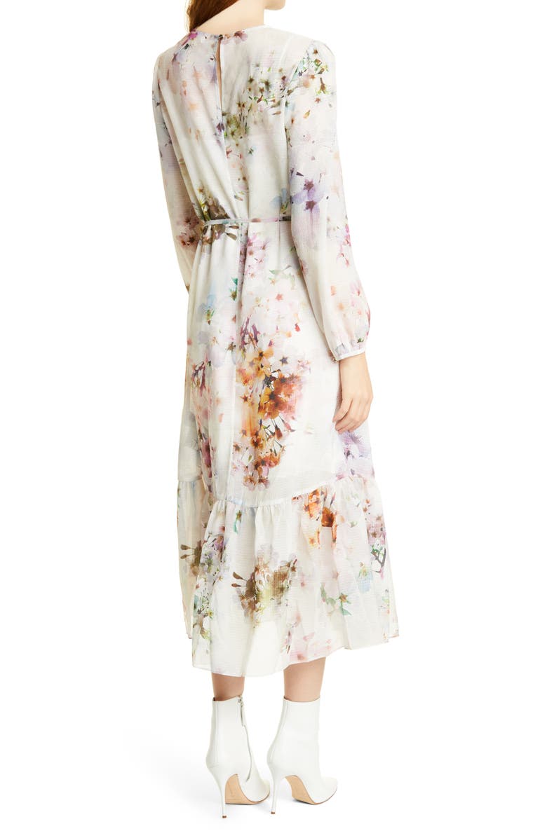 Ted Baker London Kally Vanilla Ruffle Hem Midi Dress, Alternate, color,