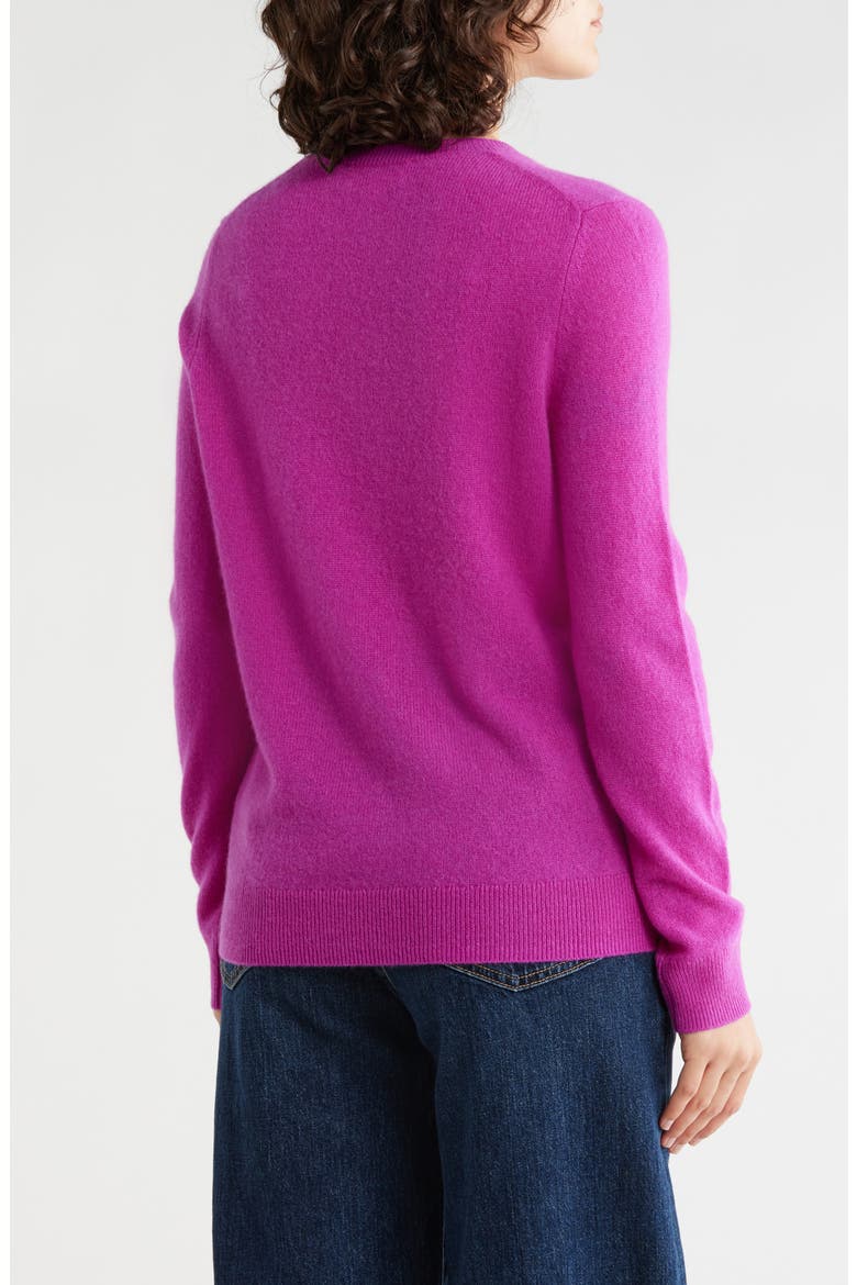 Cashmere V-Neck Sweater, Alternate, color, PURPLE VIOLA