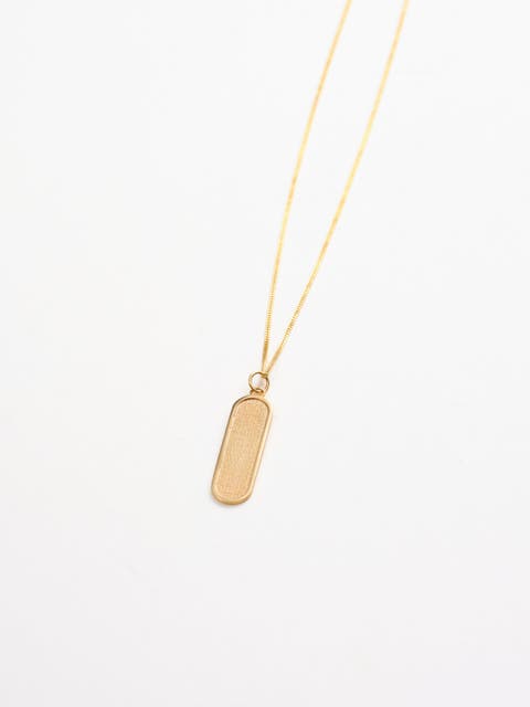 Addison Oval Necklace - 14k Recycled Solid Gold