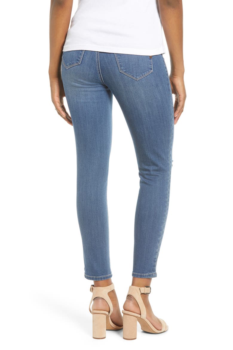 Distressed Ankle Maternity Skinny Jeans, Alternate, color, CHRISTINA