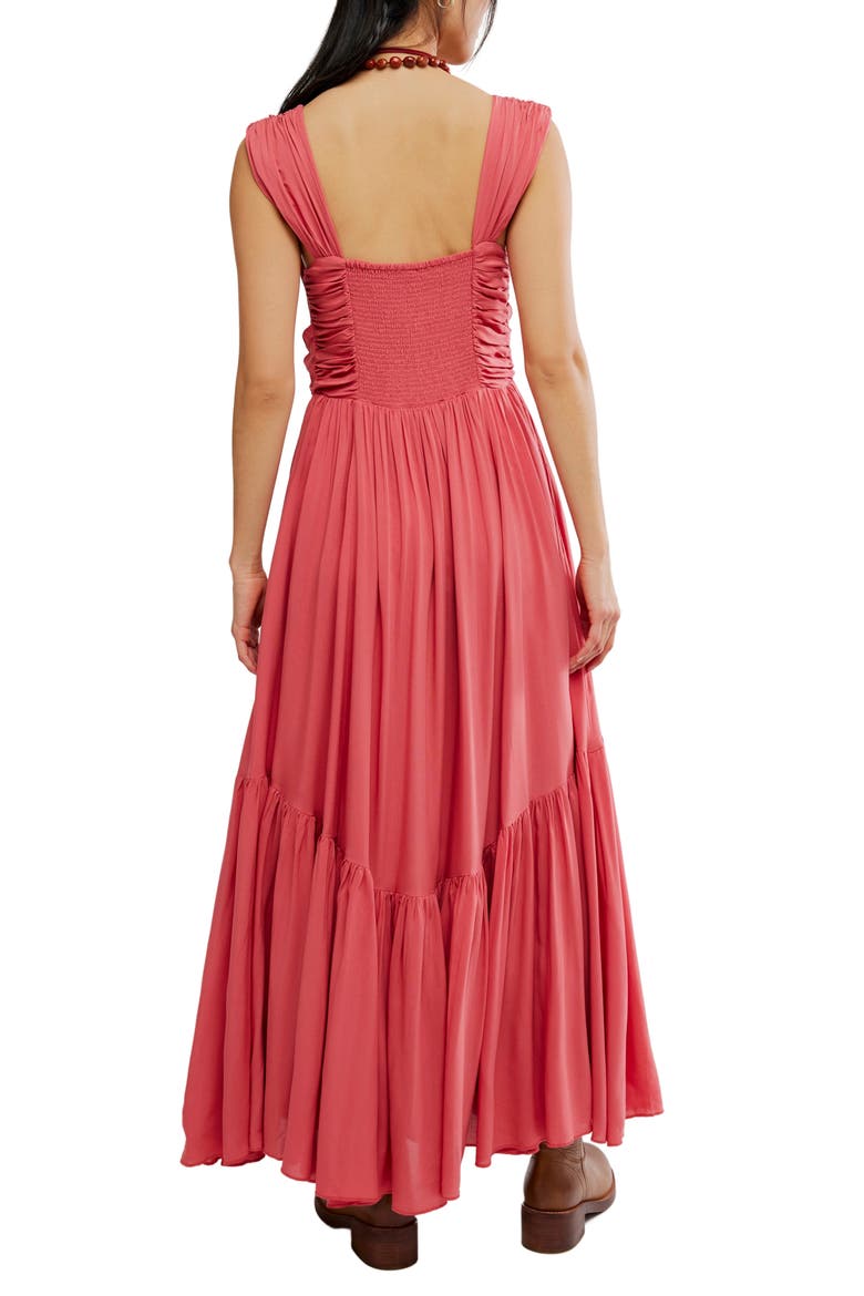 Sasha Tiered Maxi Dress, Alternate, color, CORAL