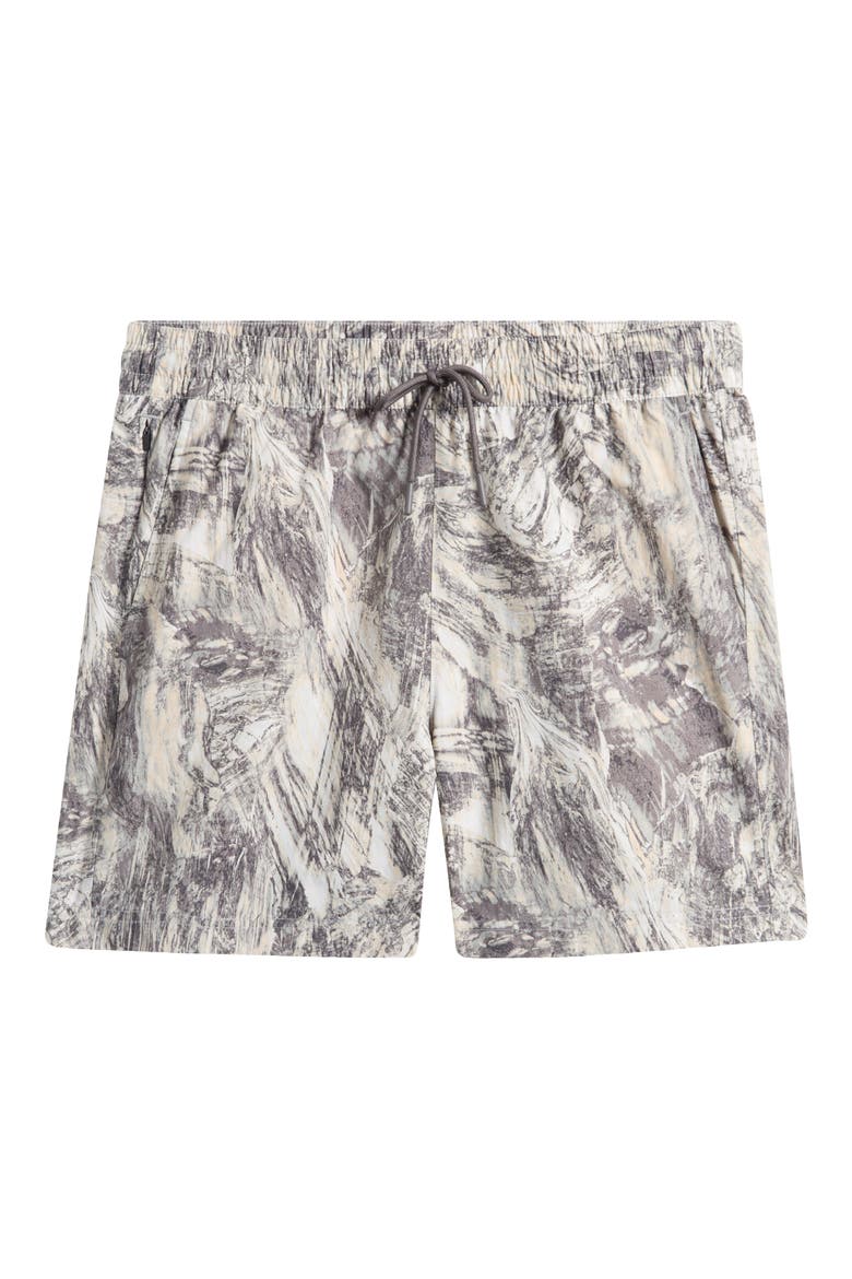 6-Inch Outdoor Nylon Training Shorts, Alternate, color, GREY GRANITE ABSTRACT