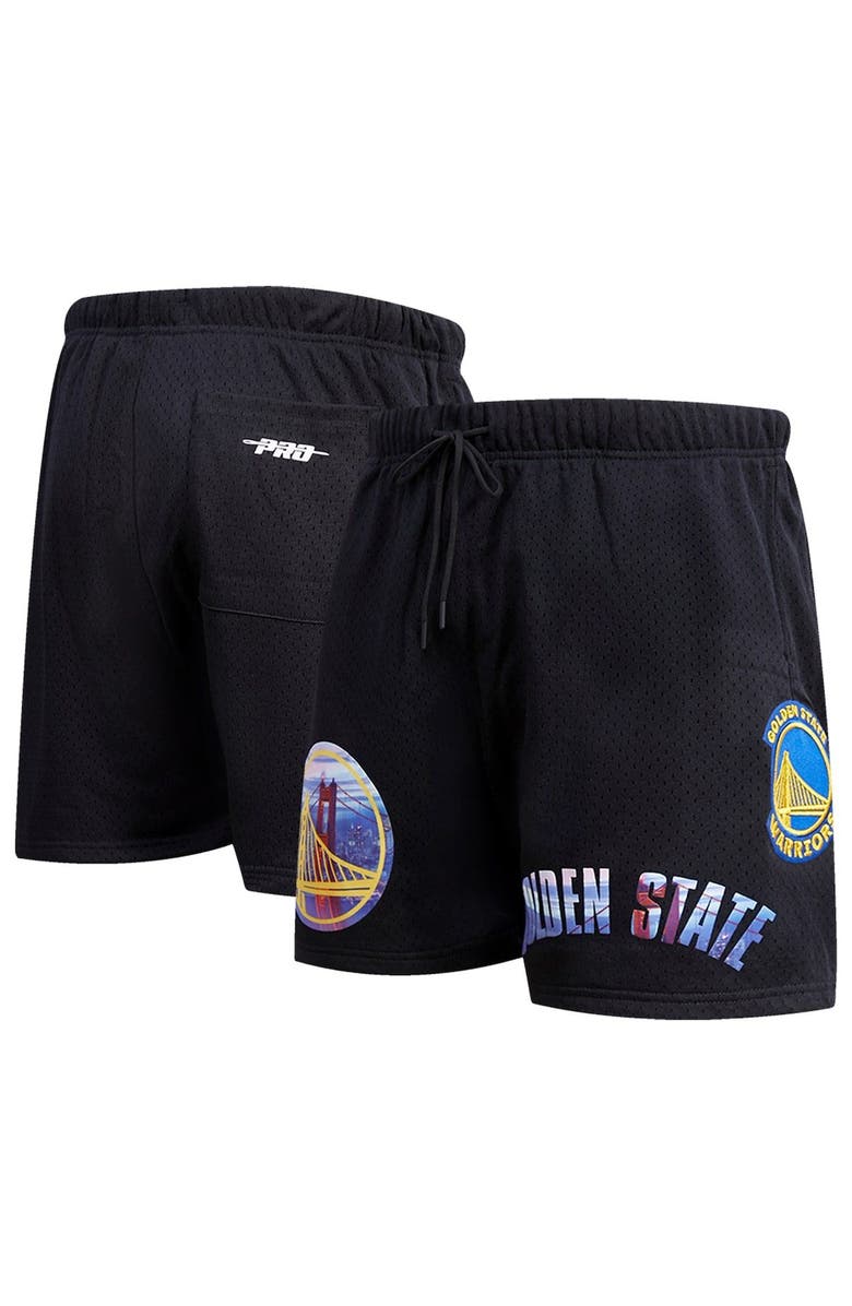 PRO STANDARD Men's Pro Standard Black Golden State Warriors City Scape Mesh Shorts, Main, color, Black