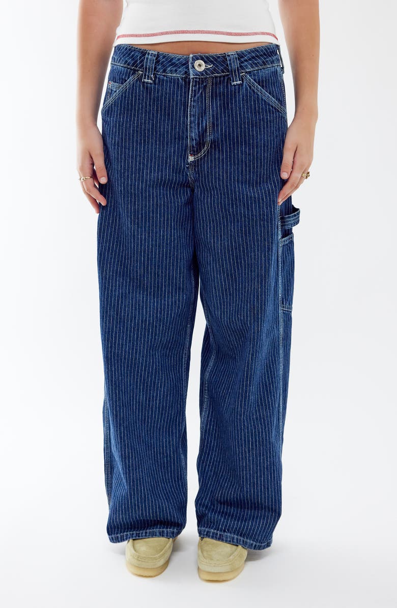 BDG Urban Outfitters Jaya Railroad Stripe Baggy Low Rise Wide Leg Carpenter Jeans, Main, color,
