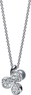 Mikimoto Fortune Leaves Pearl & Diamond Pendant Necklace