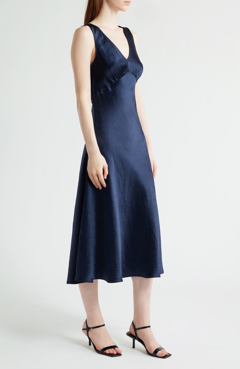 MARGARET O'LEARY Darya Hammered Satin Dress, Alternate, color, 