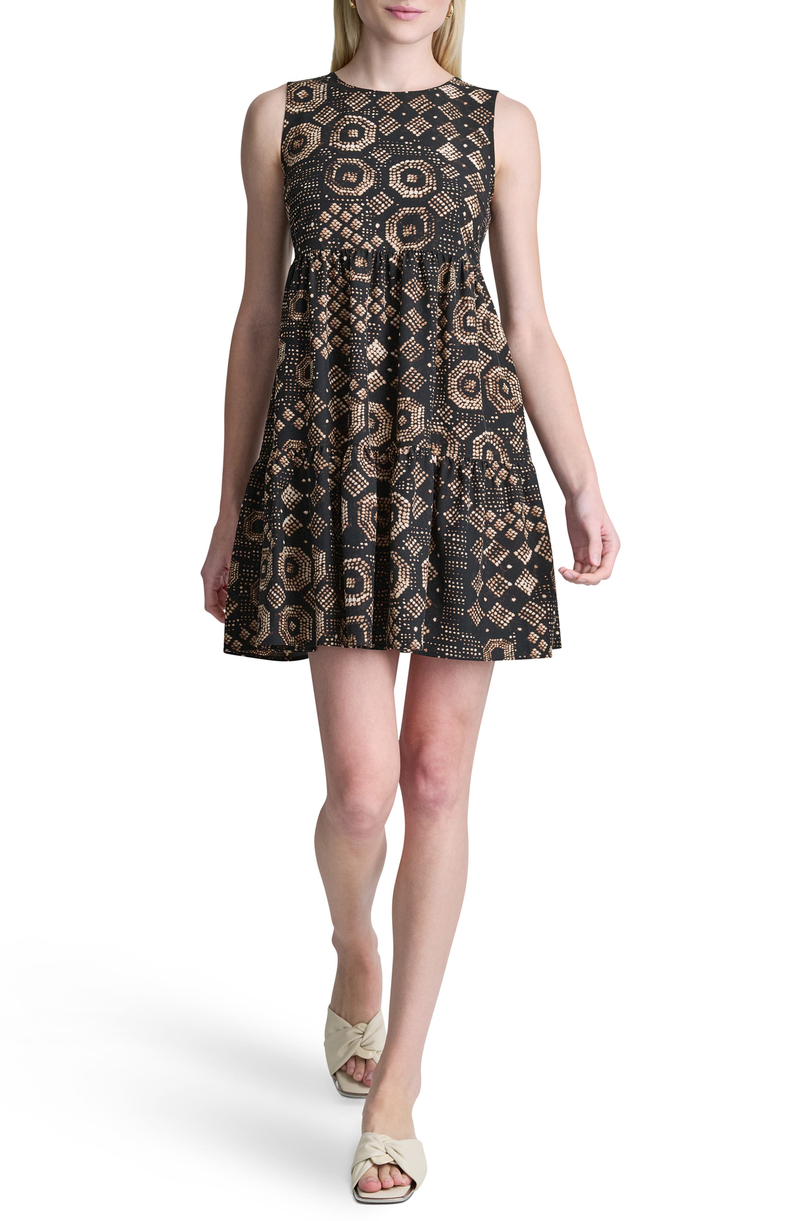 DKNY Commuter Sleeveless Swing Minidress