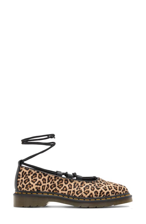 Dr. Martens' Dr. Martens Elphie Ankle Wrap Flat In Leopard Hair On