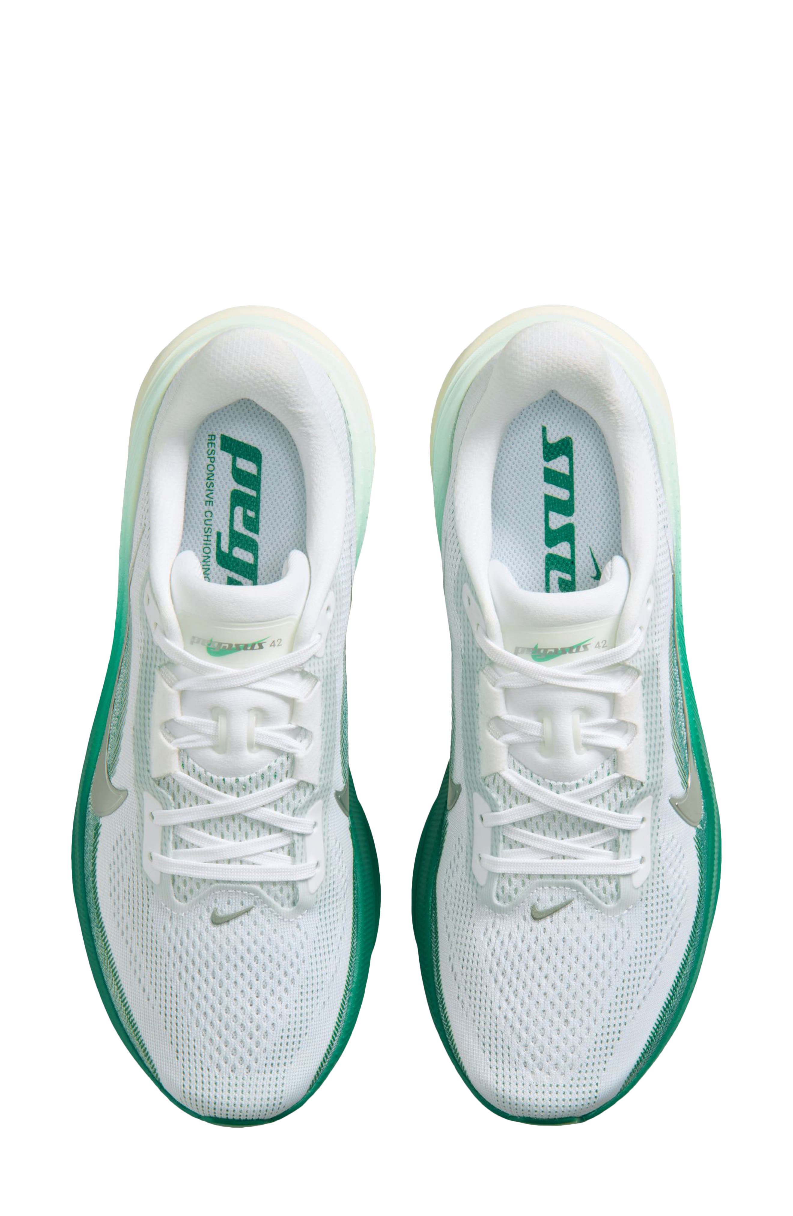 Pegasus 42 Running Shoe, Alternate, color, 100 WHITE/M SILV
