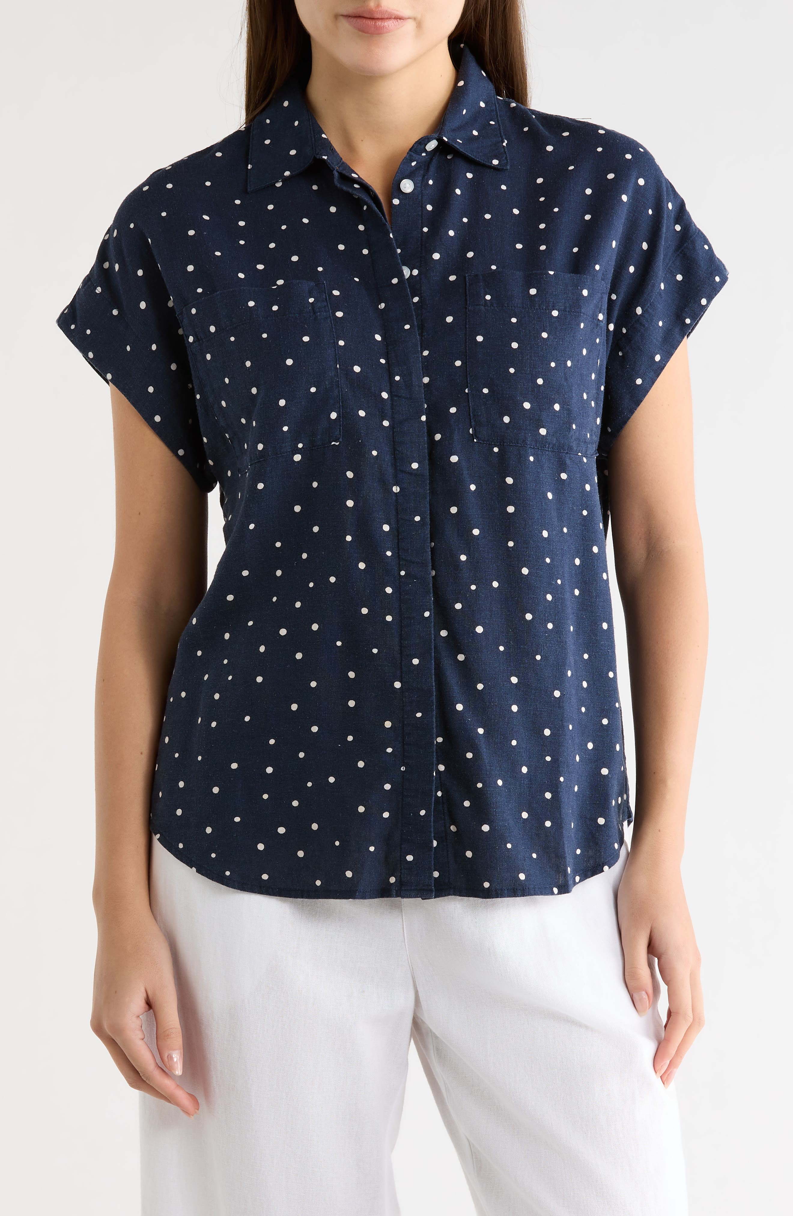 NAVY STILL- WHITE CABANA DOT