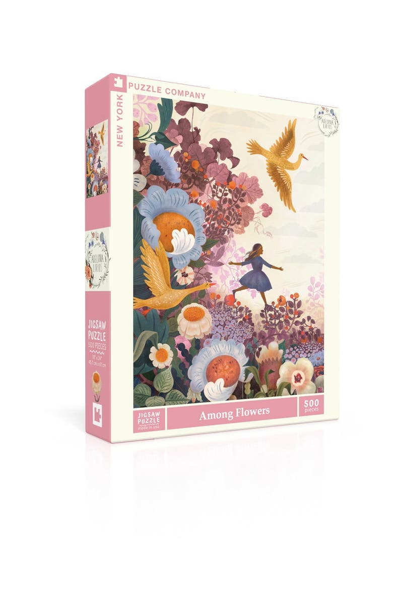 NEW YORK PUZZLE COMPANY Among Flowers 500 Piece Puzzle, Alternate, color, NO COLOR