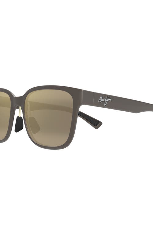Maui Jim Paulele Af 57mm Polarizedplus2® Round Sunglasses In Brown/bronze