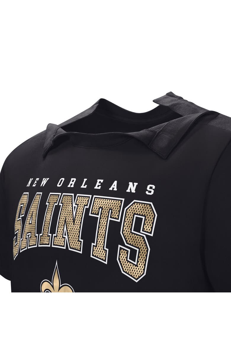 NFL Men's Black New Orleans Saints Home Team Adaptive T-Shirt, Alternate, color, Black