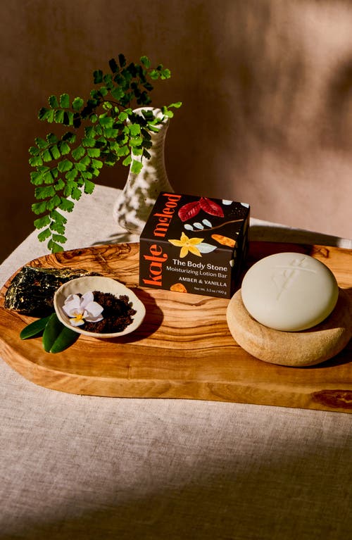 Kate Mcleod Amber & Vanilla Body Stone Moisturizing Lotion Bar In Transparent