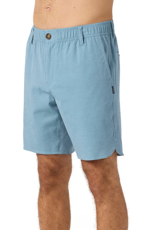 O'neill Men's Reserve Light Check Scallop Elastic Waist Shorts In Indigo