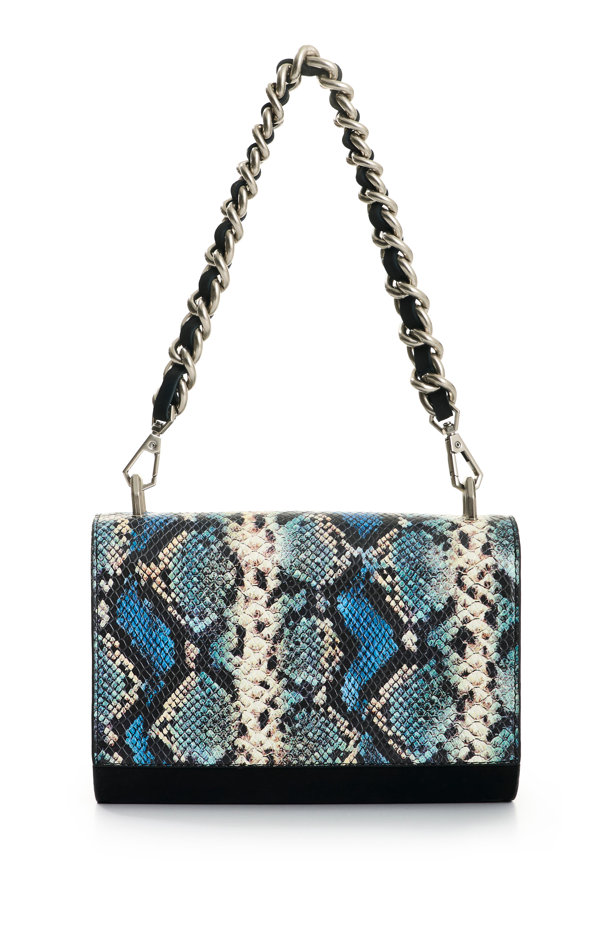 Velez Lili Two Foil Leather Crossbody Bag, Alternate, color, Blue