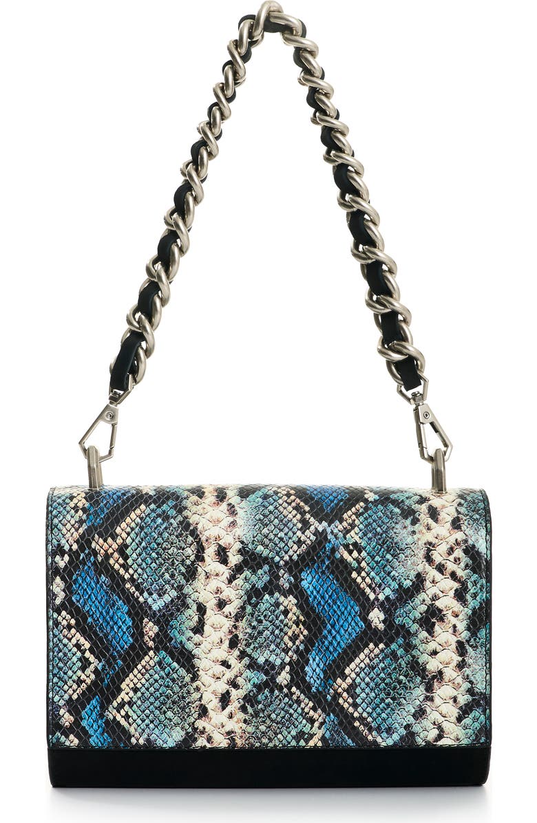 Velez Lili Two Foil Leather Crossbody Bag, Alternate, color, Blue