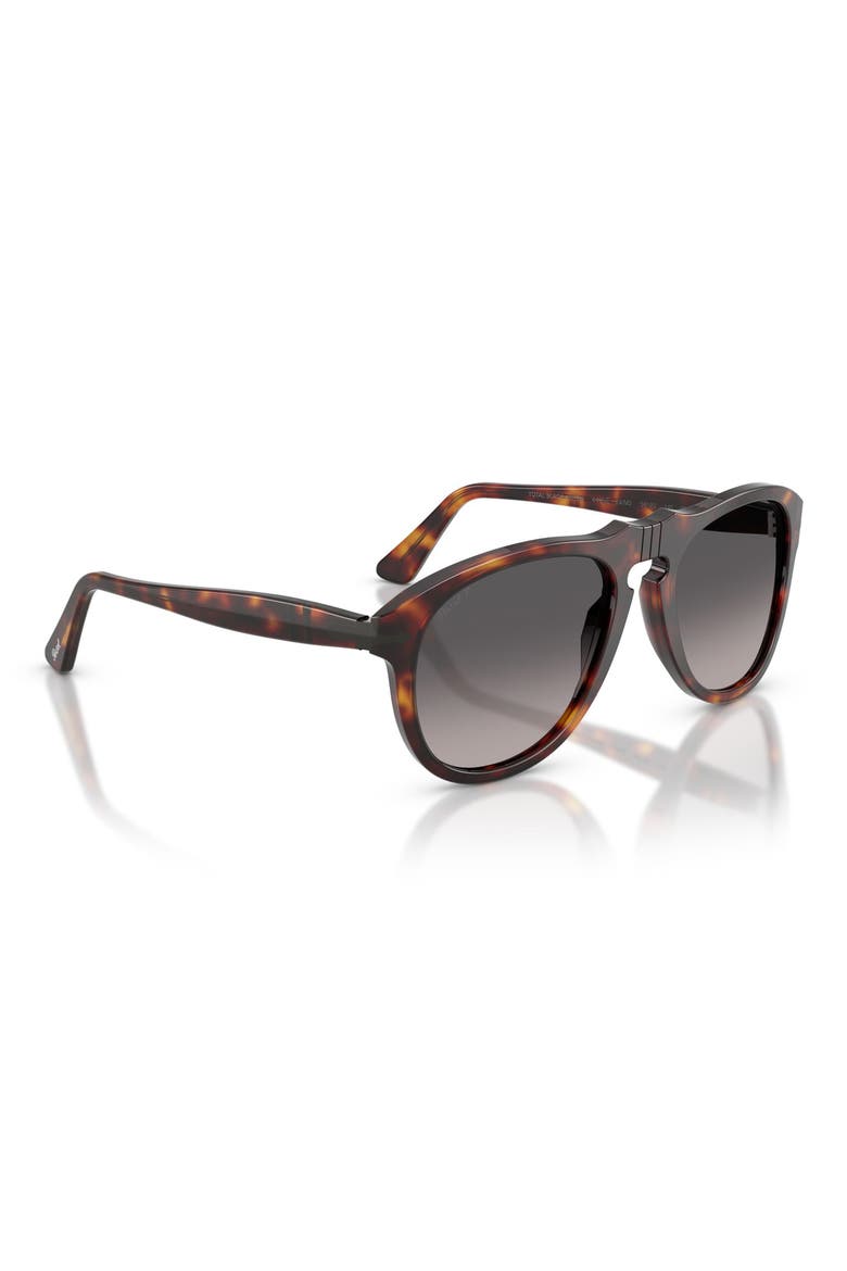 54mm Gradient Polarized Pilot Sunglasses, Alternate, color, HAVANA / POLAR GRADIENT GREY