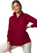 Jessica London Stretch Cotton Oversized Poplin Shirt