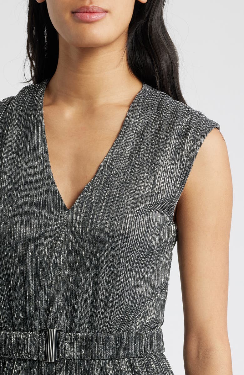 Halogen<sup>®</sup> Metallic V-Neck Jumpsuit, Alternate, color, 