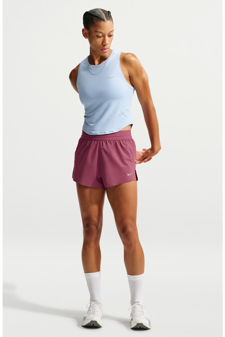 Swift Dri-FIT Mid-Rise Brief-Lined Running Shorts, Alternate, color, ALUMINUM