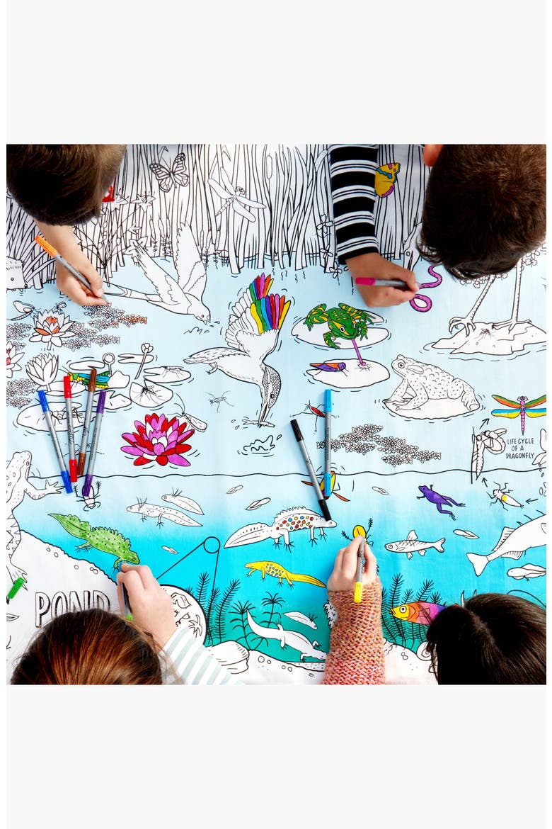 Nature & Wildlife Pond Adventure Tablecloth, Alternate, color, Pond Adventure