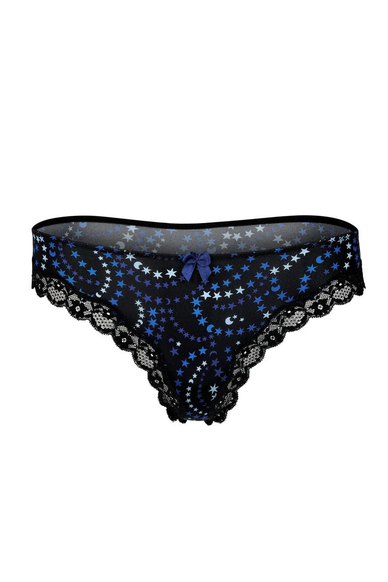 Shea Thong Panties, Alternate, color, Novelty black