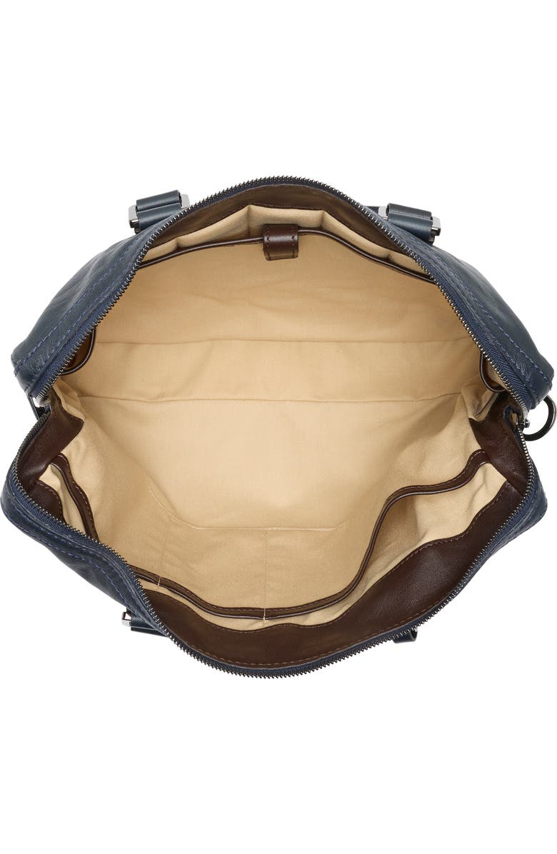 Longchamp LC3D Small Leather Briefcase, Alternate, color, Midnight Blue