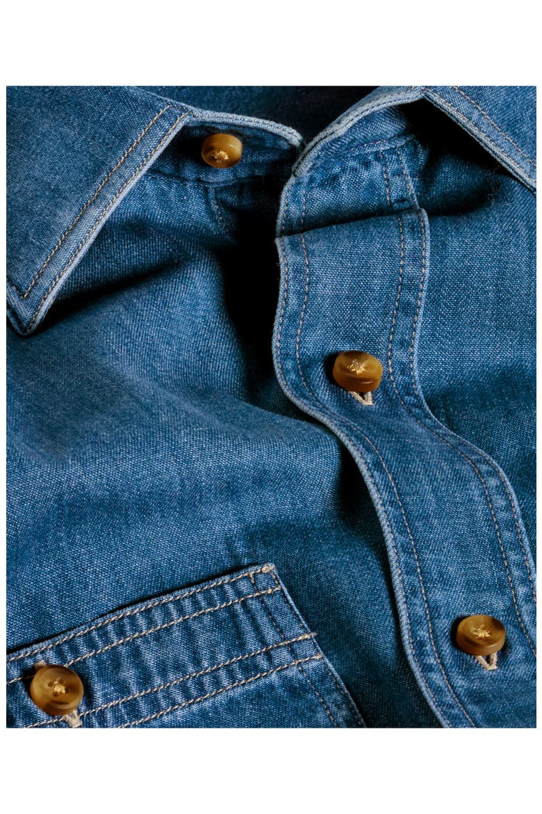 Cotton Denim Shirt, Alternate, color, DENIM