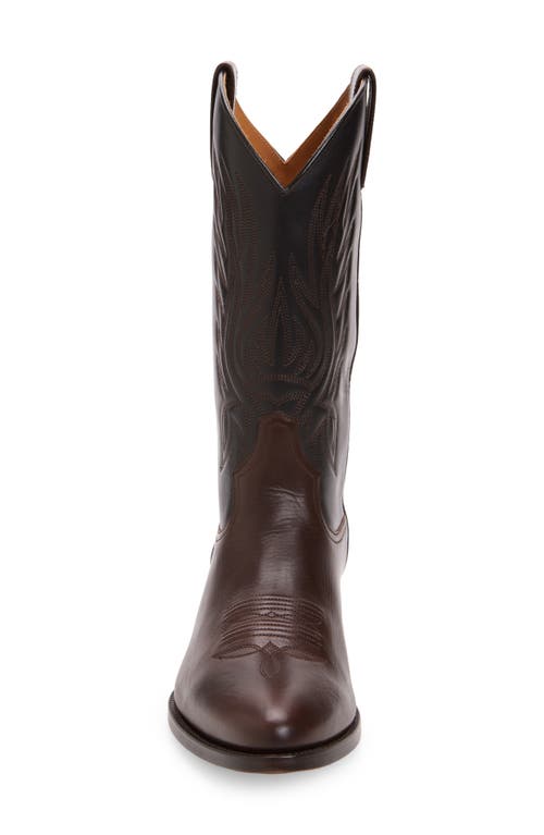 Ralph Lauren Purple Label Western Boot In Burgundy